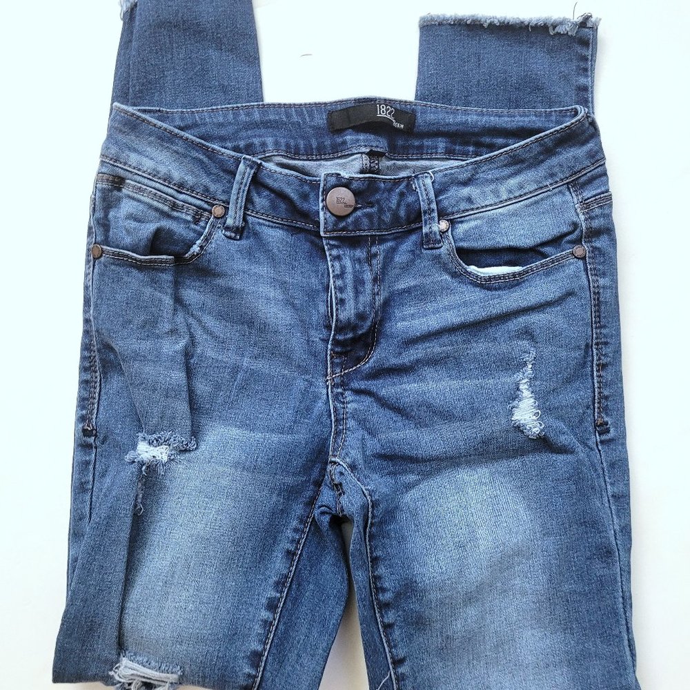 1822 Denim Nordstrom Skinny Uneven Fray Hem Jeans